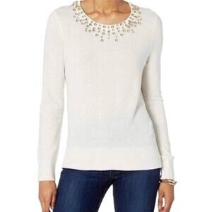 Lilly Pulitzer odetta rhinestone neck collar sweater sz S